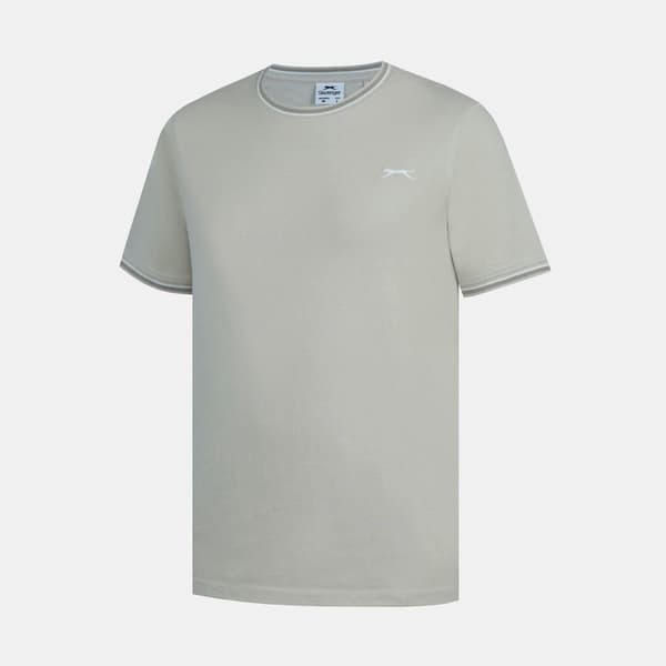 Slazenger Herr T-shirt i bomull S Stone Stone S