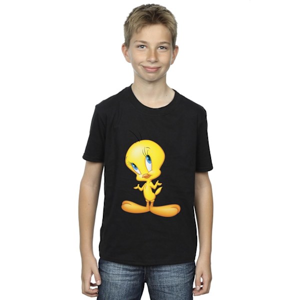 Looney Tunes Boys Tweety Standing T-Shirt 7-8 år Svart Black 7-8 Years