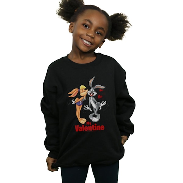 Looney Tunes Girls Bugs Bunny och Lola Alla hjärtans dag Sweatshirt Black 5-6 Years