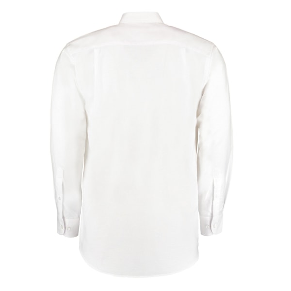 Kustom Kit Herr Oxford Klassisk Långärmad Skjorta 17.5in Vit White 17.5in