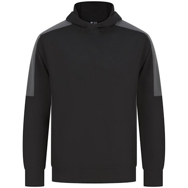Finden & Hales Unisex Team Contrast Panel Hoodie L Svart/ Black/Gunmetal Grey L