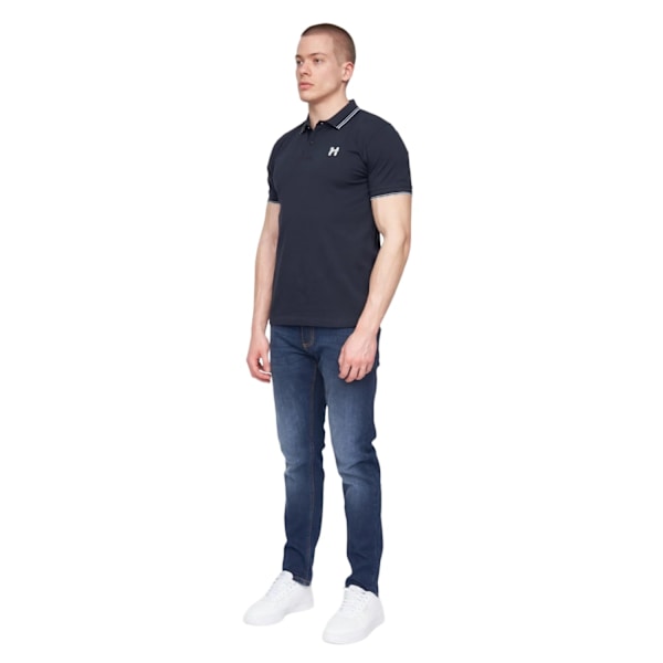 Henleys Mens Henflare Polo Shirt XL Marinblå Navy XL