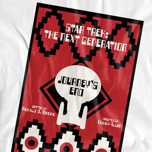 Star Trek Unisex Vuxen The Next Generation Säsong 7 Avsnitt 20 White M