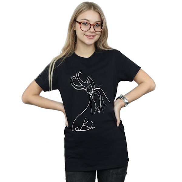 Marvel Dam/Damer Loki Lines Bomull Boyfriend T-shirt 4XL Svart Black 4XL