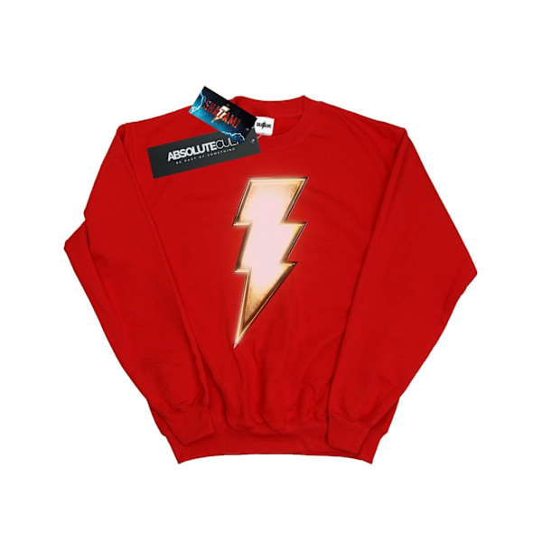 DC Comics Boys Shazam Bolt Logo Sweatshirt 9-11 år Röd Red 9-11 Years