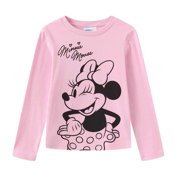 Disney Flickvän Minnie Mouse Borstad Bomull Lång Pyjamas Set 13 År Pink/Grey 13 Years