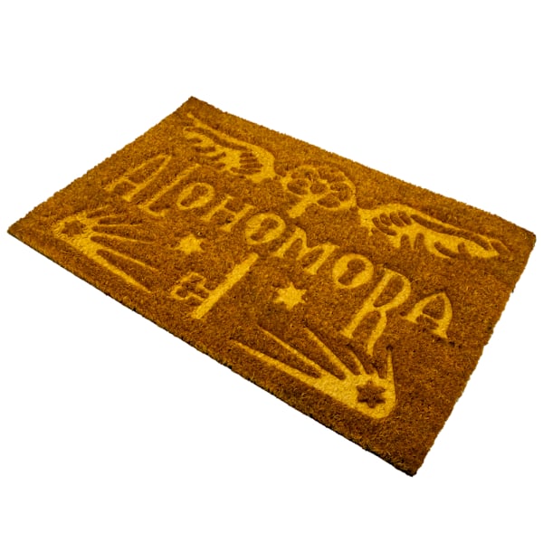 Harry Potter Alohomora Präglad Dörrmatta En Storlek Brun/Gul Brown/Yellow One Size