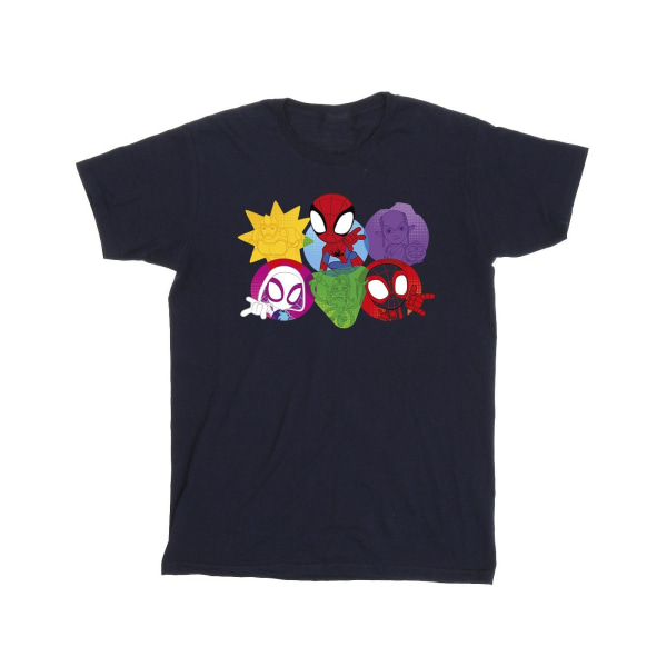 Marvel Boys Spidey And His Amazing Friends Faces T-shirt 5-6 Ye Navy Blue 5-6 Years