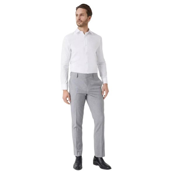 Burton Mens Textured Slim Suit Byxa 36R Grå Grey 36R