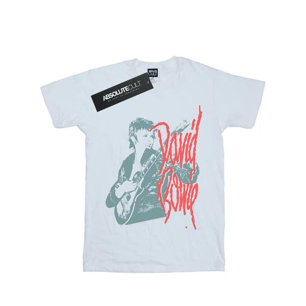David Bowie Herr Mono Gitarr T-Shirt S Vit White S