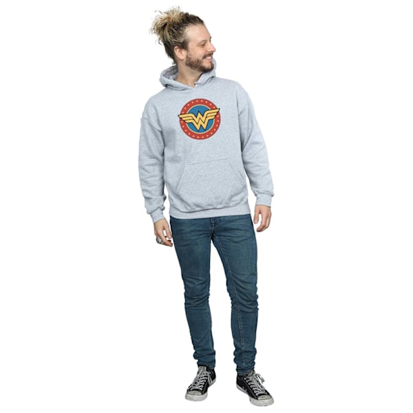 DC Comics Herr Wonder Woman Cirkellogotyp Hoodie L Sports Grey Sports Grey L