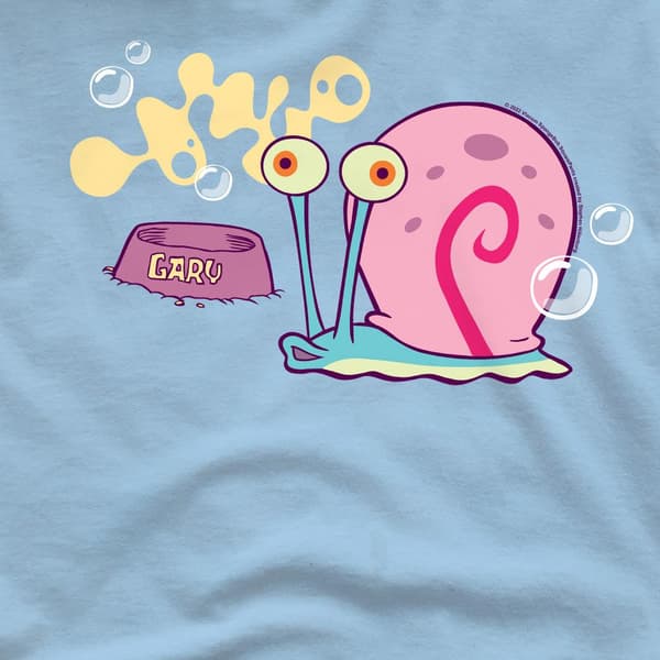 SpongeBob SquarePants Herr Gary Snigel T-Shirt S Ljusblå Light Blue S