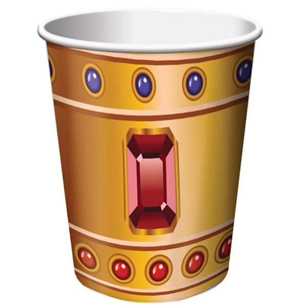 Kreativa festpapper Piratfestkopp (8-pack) En storlek Guld Gold/Red/Blue One Size