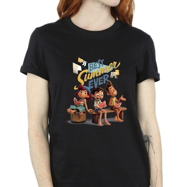 Disney Dam/Kvinnor Luca Bästa Sommaren Någonsin Bomull Boyfriend T-S Black 5XL