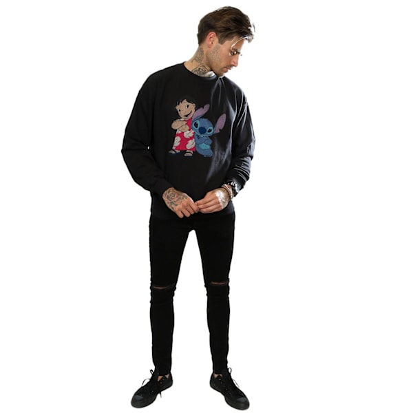 Disney Mens Lilo And Stitch Classic Sweatshirt M Black Black M
