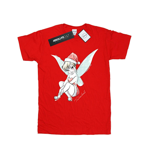 Disney Mens Tinkerbell Christmas Fairy T-Shirt M Röd Red M