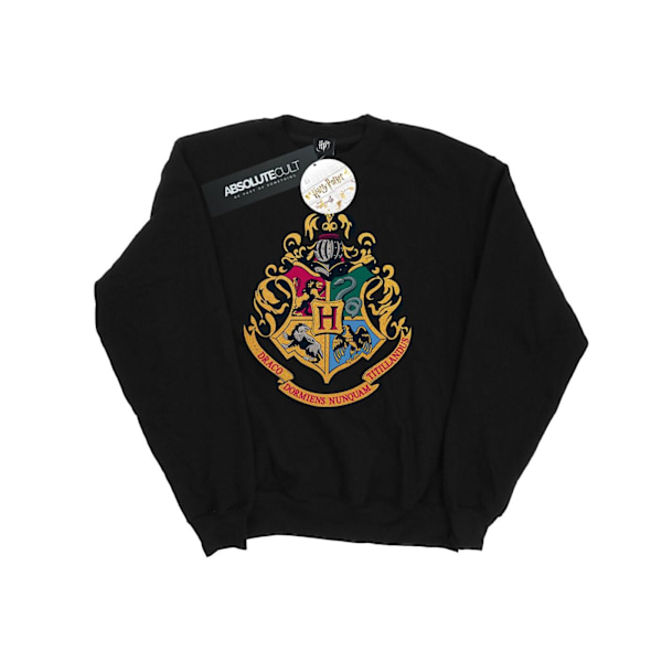 Harry Potter Pojkar Hogwarts Crest Guld Bläck Sweatshirt 12-13 År Black 12-13 Years