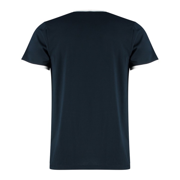 Kustom Kit Herr Ringer Mode T-Shirt XS Marin/Vit Navy/White XS