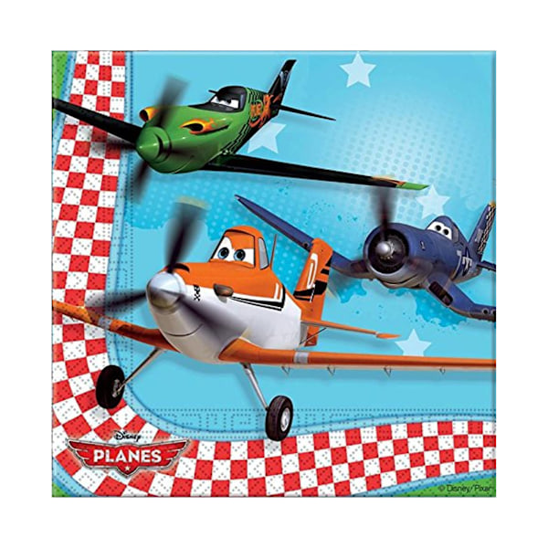 Disney Planes Pappersflygplan Servetter (Förpackning om 20) En Storlek Flerfärgad Multicoloured One Size