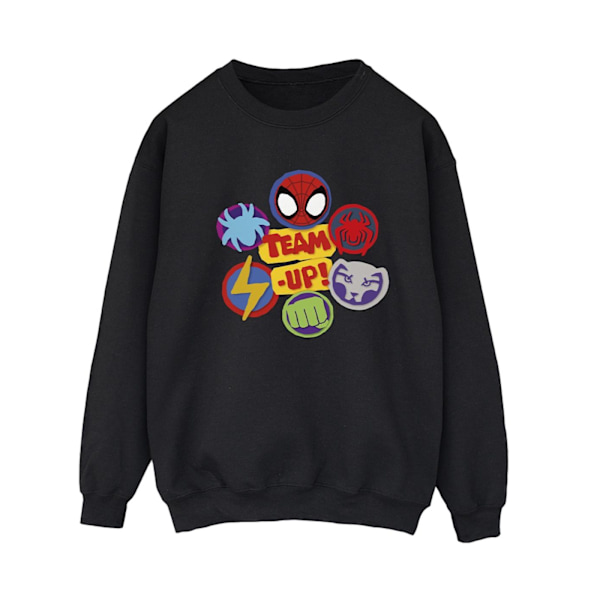 Marvel Dam/Kvinnor Spidey Och Hans Fantastiska Vänner Team Up Sweatshirt Black S