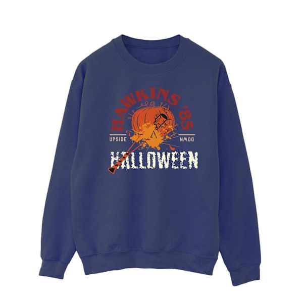 Netflix Herr Stranger Things Hawkins Halloween Sweatshirt XXL N Navy Blue XXL