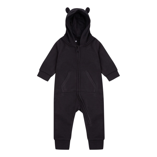 Larkwood Baby Unisex Fleece Allt-i-ett Romper Suit 12-18 månader Black 12-18 Months