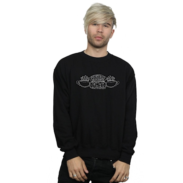 Friends Herr Central Perk Outline Sweatshirt S Svart Black S