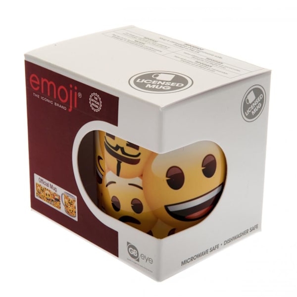 Emoji Officiella Ikoner Mugg En Storlek Gul/Vit Yellow/White One Size