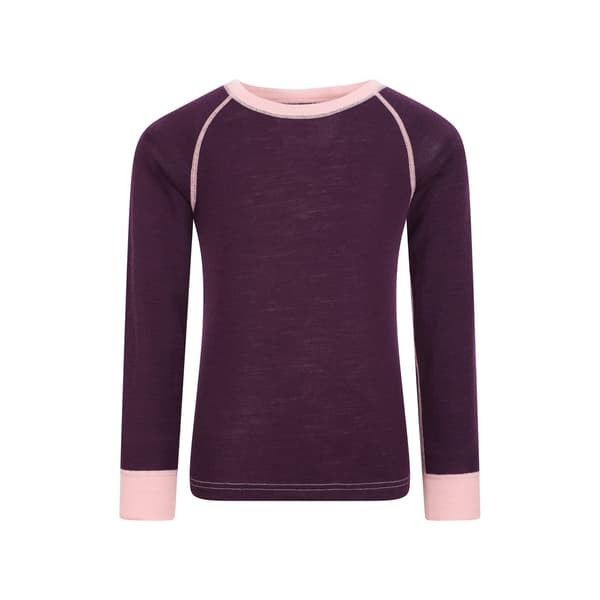 Mountain Warehouse Barn/Barn Merino II Rund Hals Baslager Grey 7-8 Years
