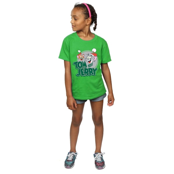 Tom And Jerry Girls Julhälsningar Bomull T-shirt 9-11 År Irish Green 9-11 Years