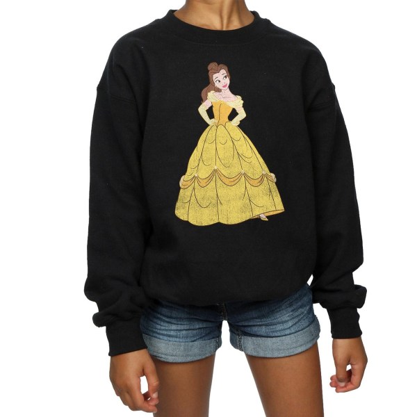Disney Princess Girls Classic Belle Sweatshirt 12-13 år Svart Black 12-13 Years