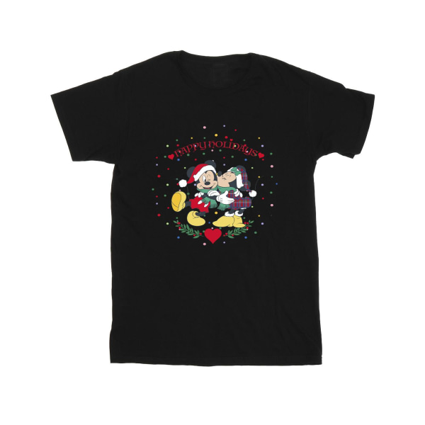 Disney Boys Mickey Mouse Mickey Minnie Jul T-Shirt 3-4 År Black 3-4 Years