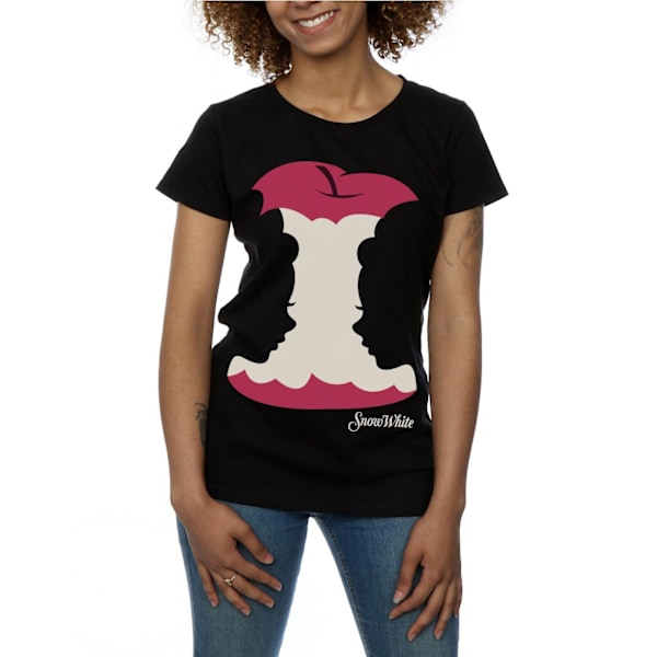 Disney Princess Dam/Damer Snövit Silhuett Bomull T-shirt Black S