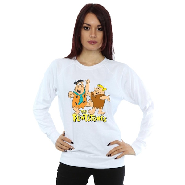 The Flintstones Dam/Damer Fred Och Barney Sweatshirt S Vit White S