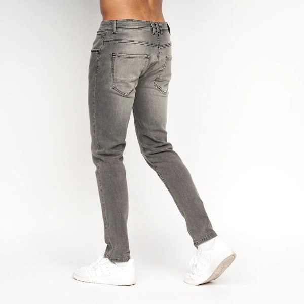Crosshatch Sheldons Slim Jeans 32R Ljusgrå Light Grey 32R