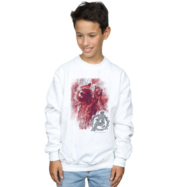 Marvel Boys Avengers Endgame Rocket Borstad Sweatshirt 5-6 år White 5-6 Years