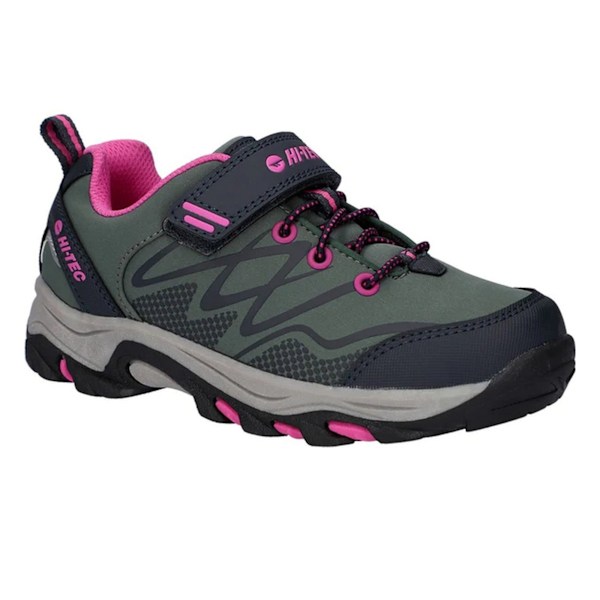 Hi-Tec Girls Blackout Low Cut Walking Shoes 12 UK Child Dark Fo Dark Forest/India Ink/Pink 12 UK Child