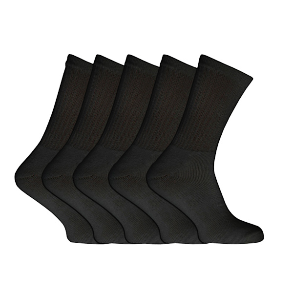 Herrstrumpor enfärgade sportstrumpor (5-pack) UK 6-11 EURO 39-46 Svart Black UK 6-11 EURO 39-46