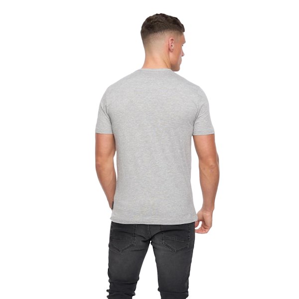 French Connection Herrarnas Dubbla Logotyp T-shirt L Ljusgrå/Marin Light Grey/Marine L