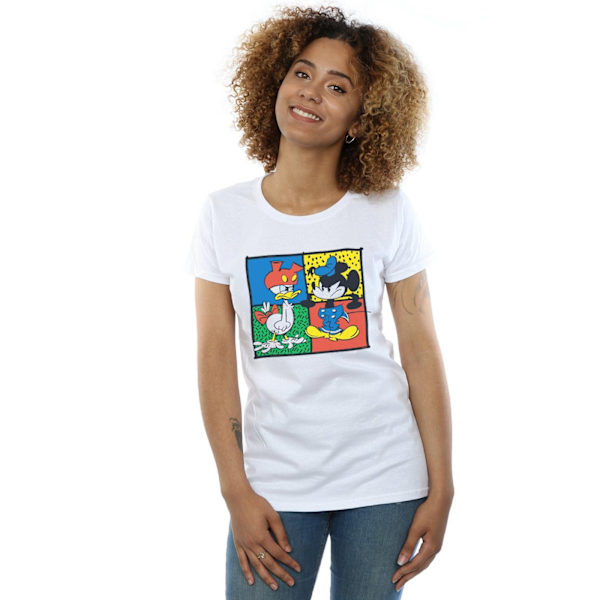 Disney Dam/Damer Mickey Mouse Donald Kläder Swap Bomull T- White M