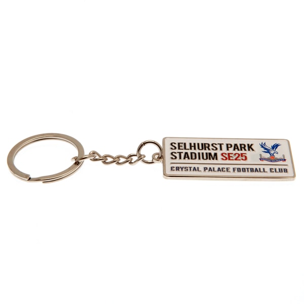 Crystal Palace FC Gatuskylt präglad nyckelring One Size Silver Silver One Size