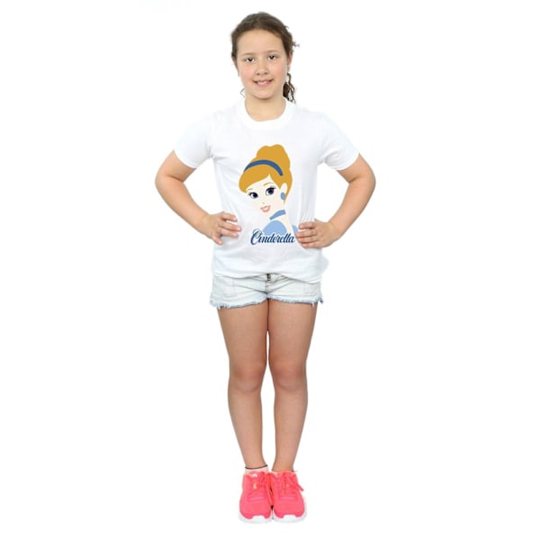 Cinderella Girls Silhouette Bomull T-shirt 12-13 År Vit White 12-13 Years