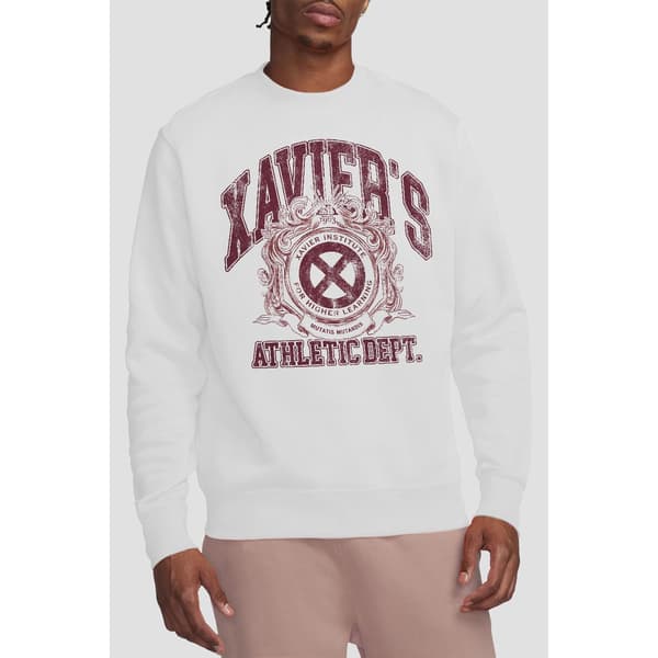 Marvel Unisex Vuxen X-Men Athletic Dept Professor X Sweatshirt White M