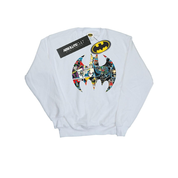 DC Comics Boys Batman Comic Book Logo Sweatshirt 12-13 år Vit White 12-13 Years