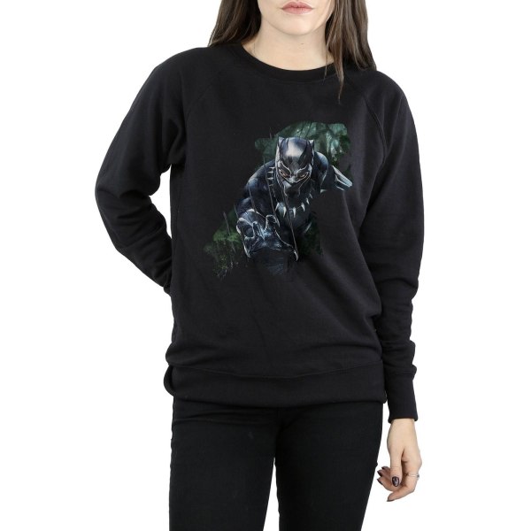 Marvel Womens/Ladies Black Panther Wild Silhouette Sweatshirt X Black XXL