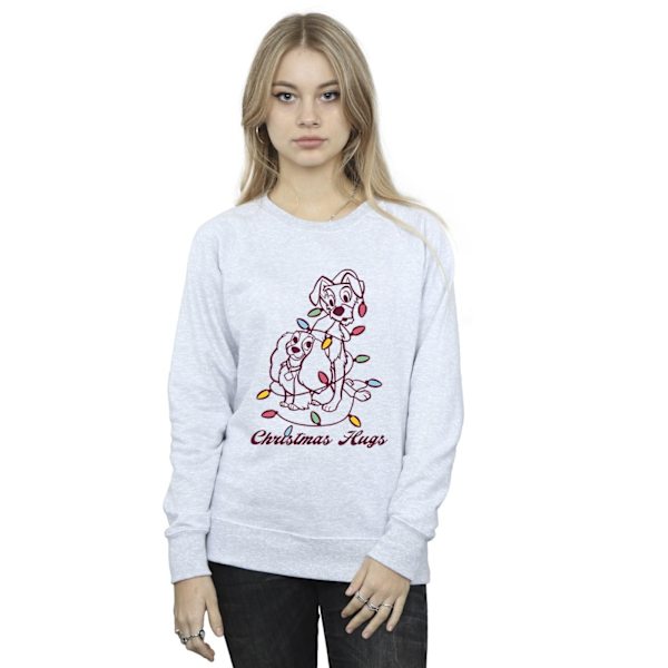 Disney Dam/Kvinnor Lady Och Lufsen Julkramar Sweatshirt Sports Grey XXL