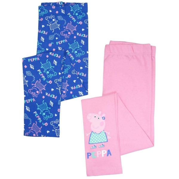 Greta Gris leggings för barn för flickor (paket med 2) 4-5 år rosa Pink 4-5 Years