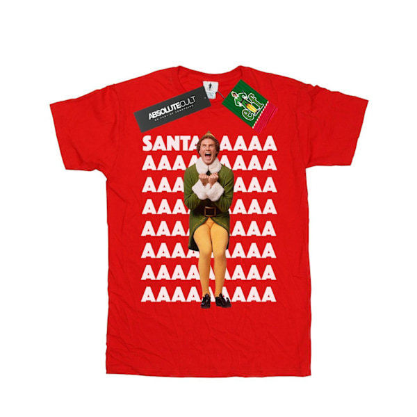 Elf Girls Buddy Santa Scream Bomull T-shirt 9-11 år Röd Red 9-11 Years