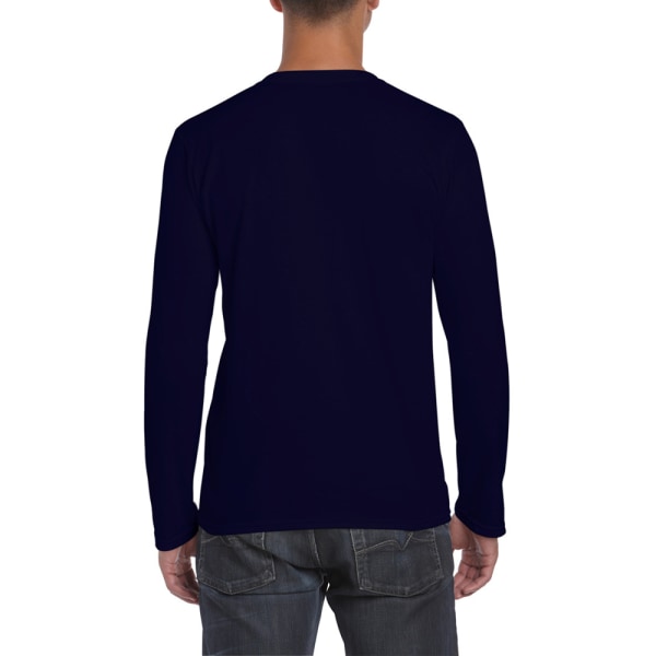 Gildan Soft Style långärmad T-shirt 2XL marinblå Navy 2XL