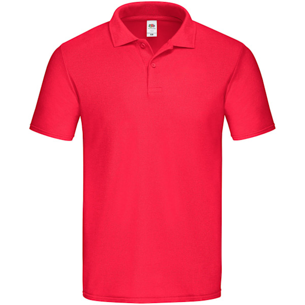 Fruit Of The Loom Original Pique Poloskjorta L Röd Red L